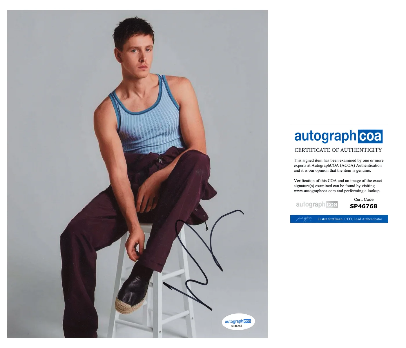 Harris Dickinson Autographed Signed 8x10 Photo ACOA, image 2