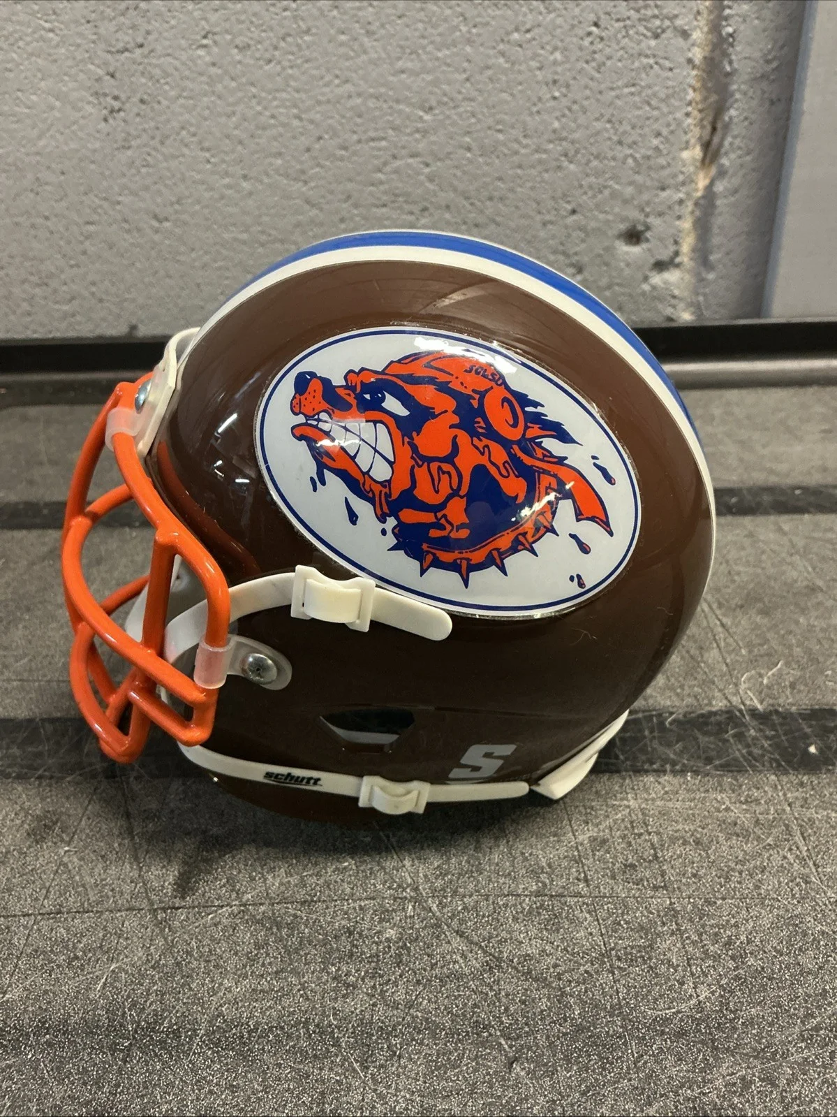 SCLSU Mud Dogs (The Waterboy) Mini Schutt Helmet, image 3