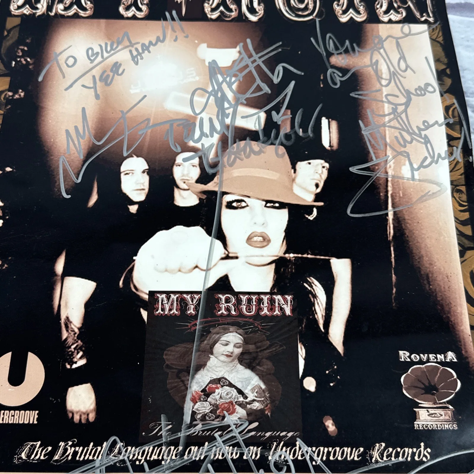 My Ruin Band Poster Picture Signed Autographed 16.5" X 11.5", image 4