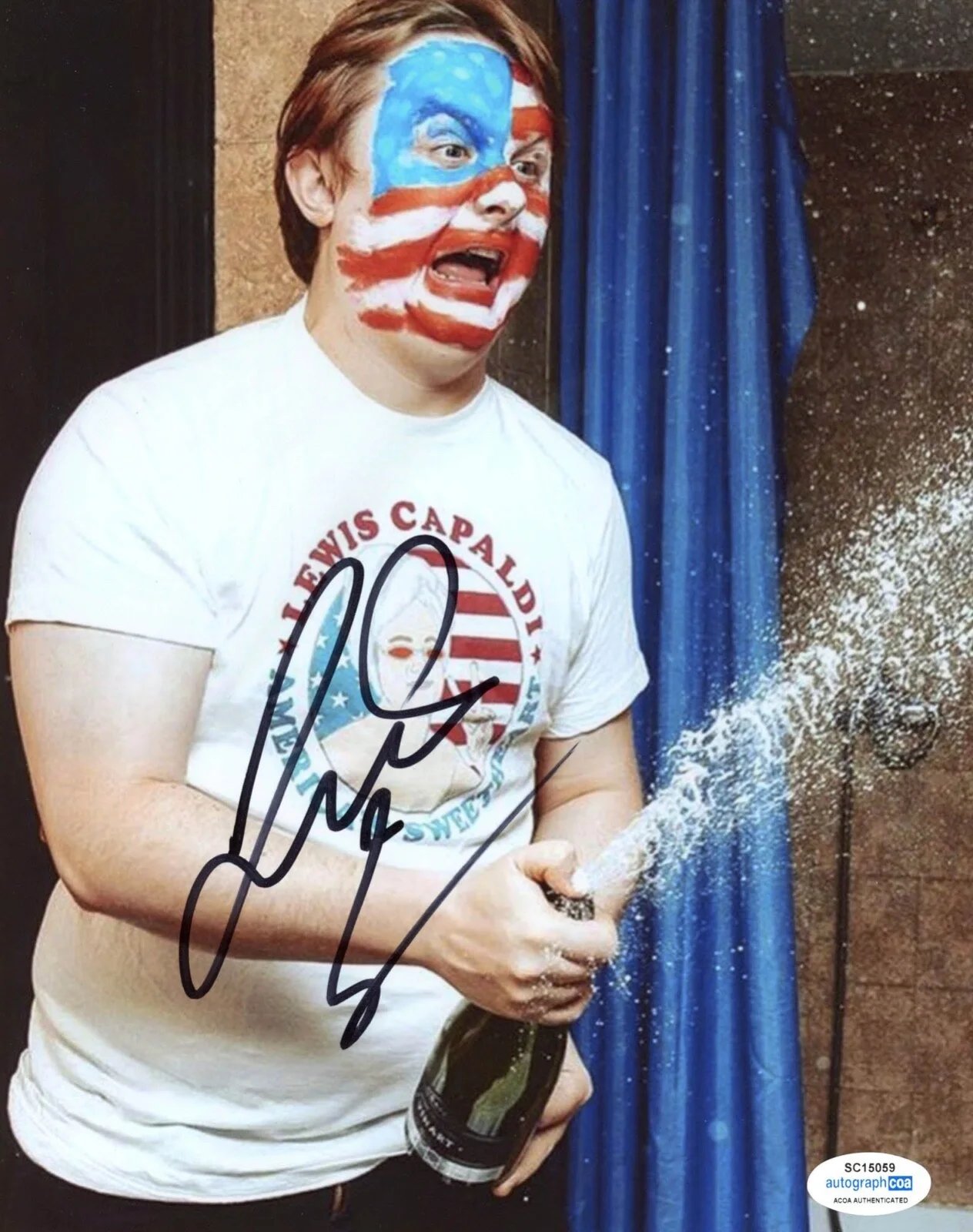 LEWIS CAPALDI — Lewis Capaldi signed 8x10 Photo EXACT PROOF b SINGER Wish You The Best ACOA COA, image 4