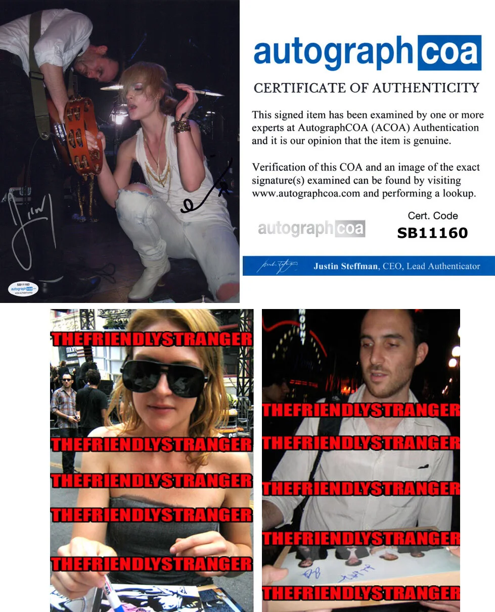 EMILY HAINES & JAMES SHAW — Emily Haines & James signed "METRIC" 8x10 Photo PROOF b FANTASIES Band ACOA COA