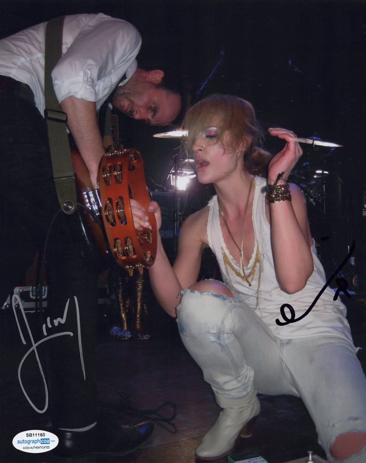 EMILY HAINES, JAMES SHAW — Emily Haines & James signed "METRIC" 8x10 Photo PROOF b FANTASIES Band ACOA COA, изображение 3