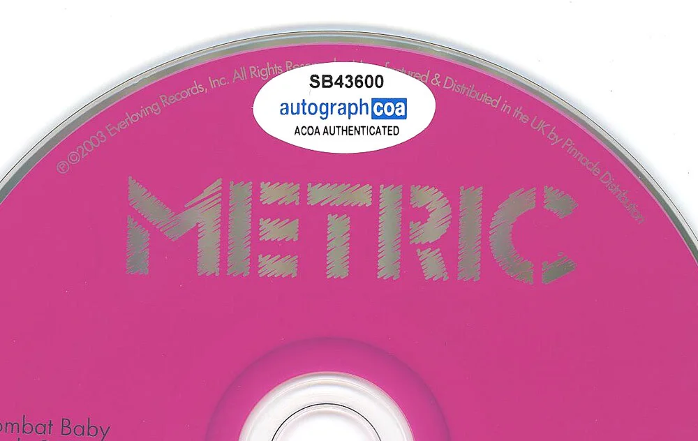 METRIC - EMILY HAINES, JAMES SHAW — Emily Haines & James signed "METRIC" Combat Baby CD Rare ACOA COA, image 5