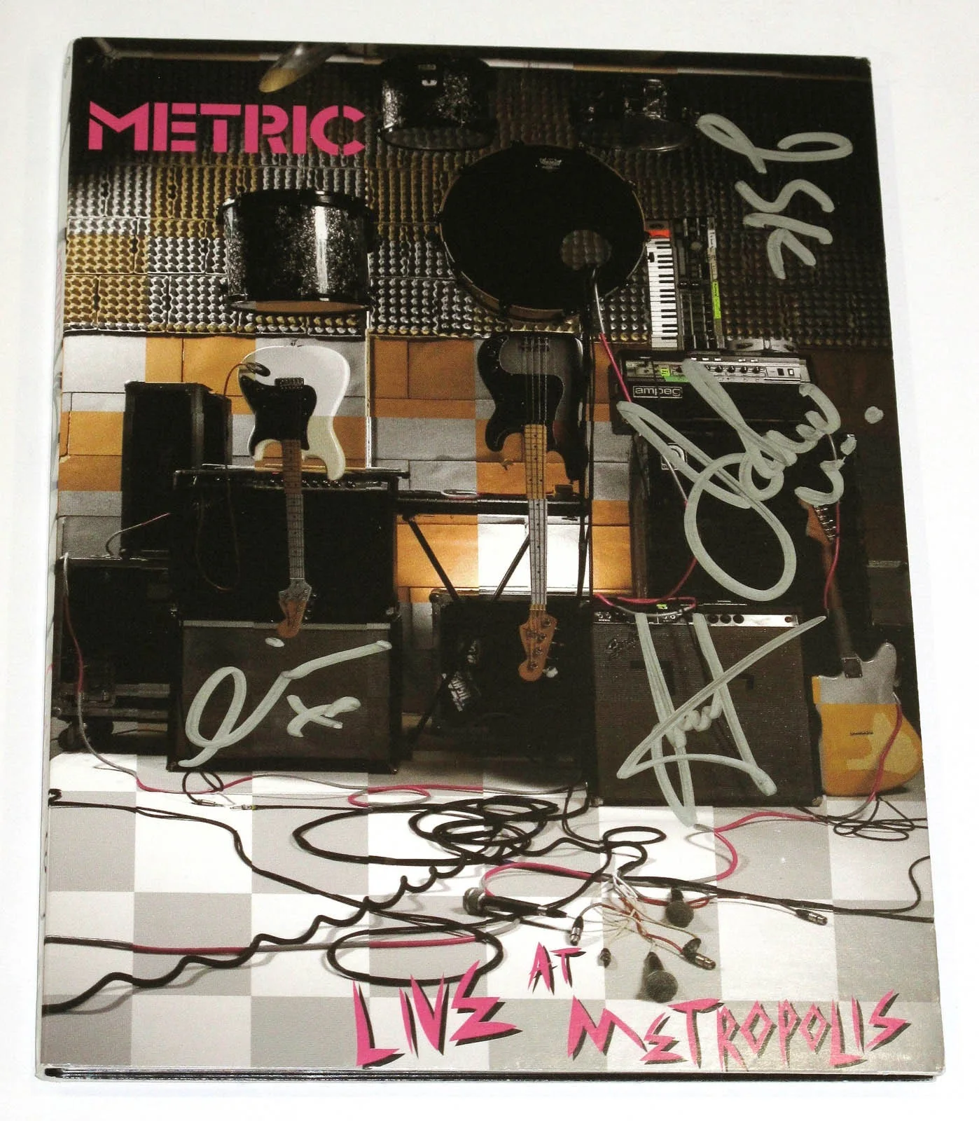 METRIC - EMILY HAINES, JAMES SHAW, JOSUA WINSTEAD, JOULES SCOTT — METRIC Band ALL 4 signed "LIVE AT METROPOLIS" DVD Case d Emily Haines COA Rare