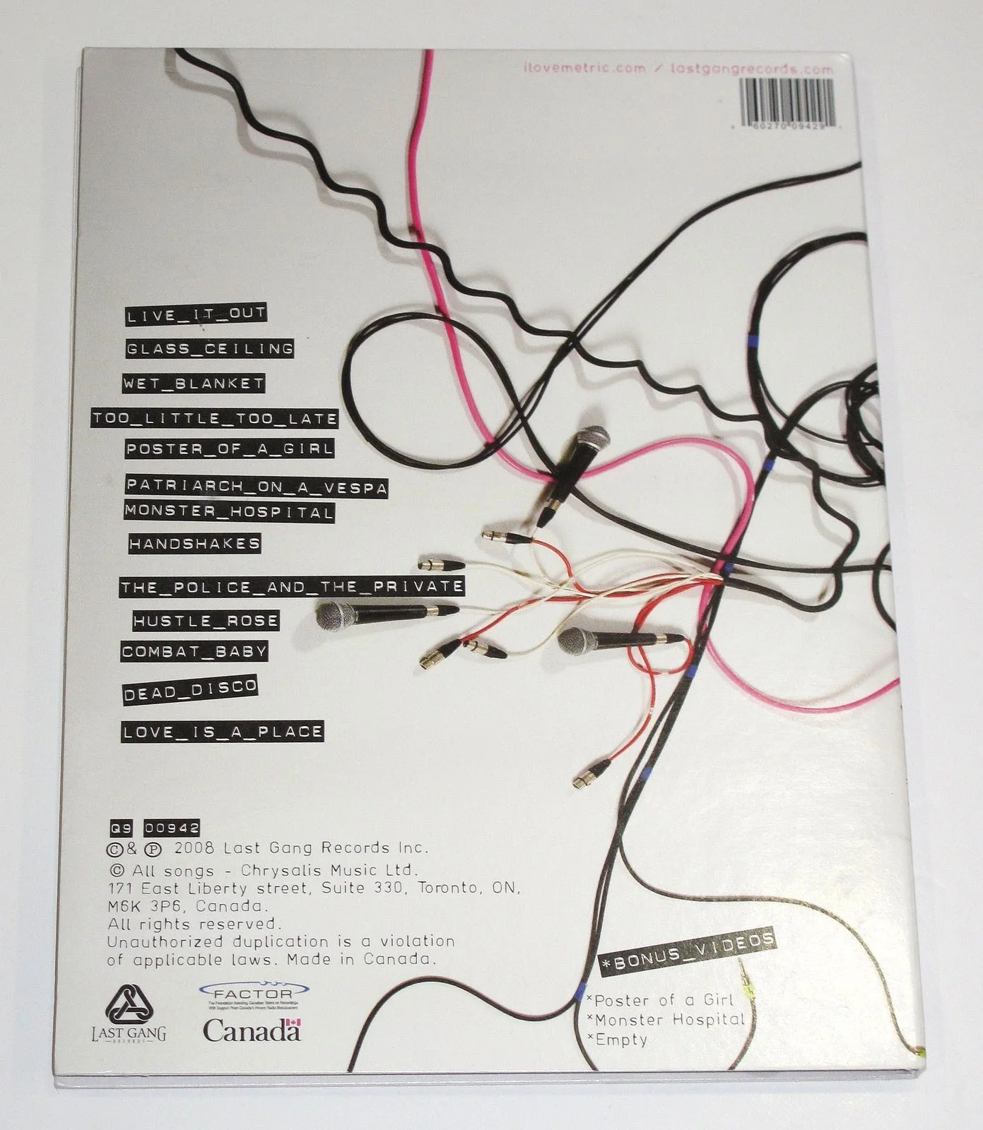 METRIC - EMILY HAINES, JAMES SHAW, JOSUA WINSTEAD, JOULES SCOTT — METRIC Band ALL 4 signed "LIVE AT METROPOLIS" DVD Case d Emily Haines COA Rare, image 5