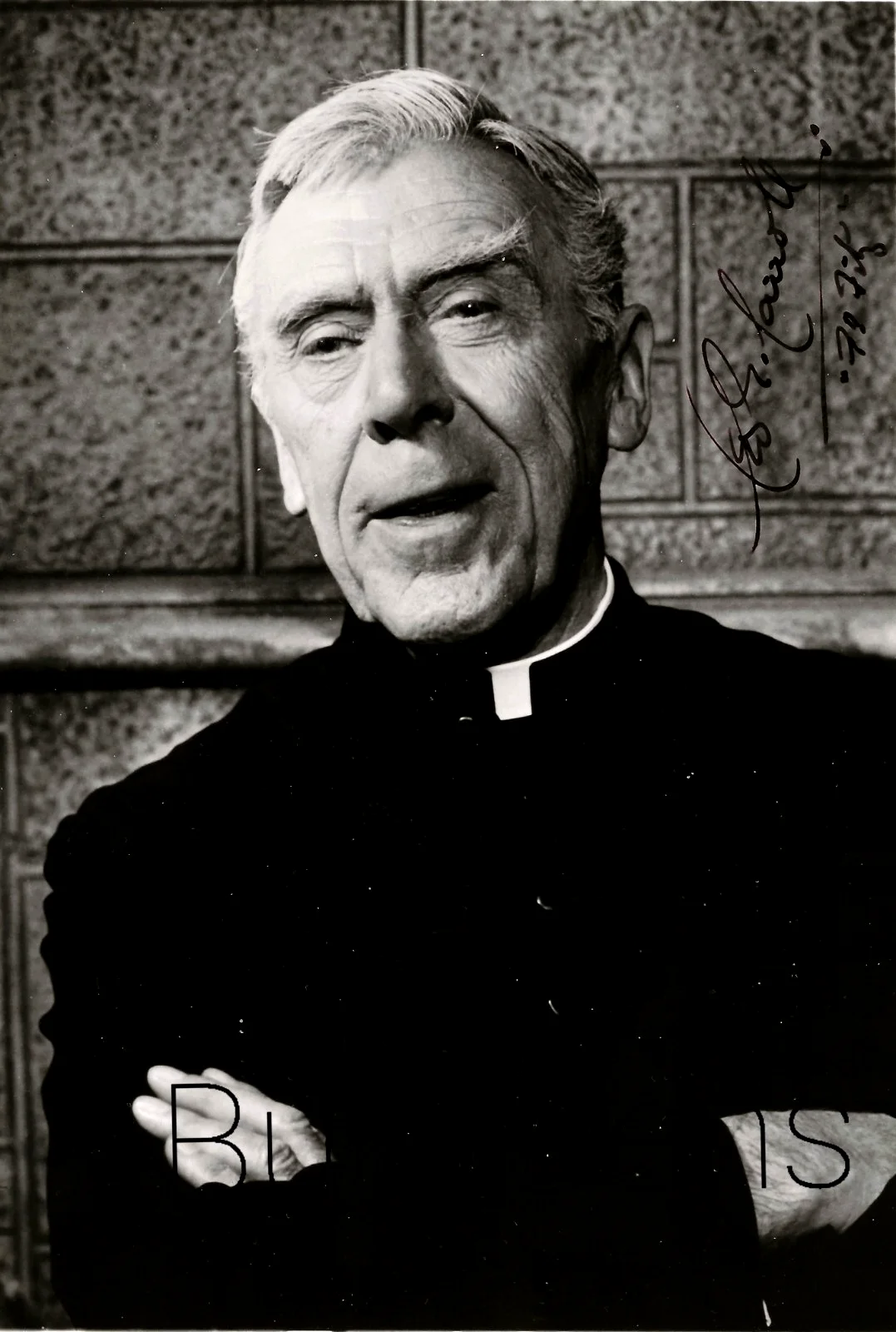 Leo G. Carroll — 1963 Signed Photo Actor Leo G. Carroll as Father Fitzgibbon TV Show Going My Way
