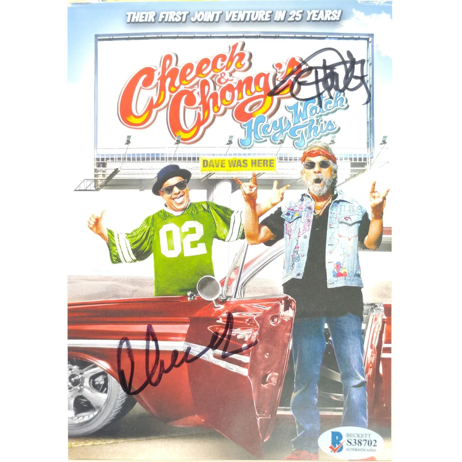 Cheech, Chong — Cheech and Chong Signed Hey Watch This DVD Movies Framed Beckett Tommy Autograph, изображение 2