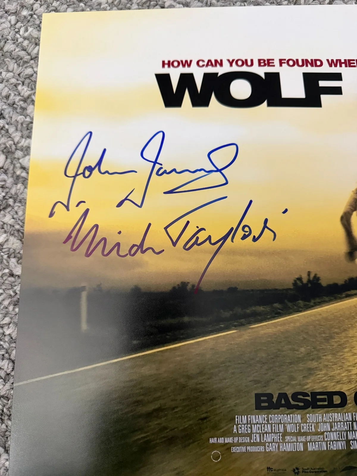 John Jarratt — John Jarratt Signed Wolf Creek poster Certified 11x17, image 2