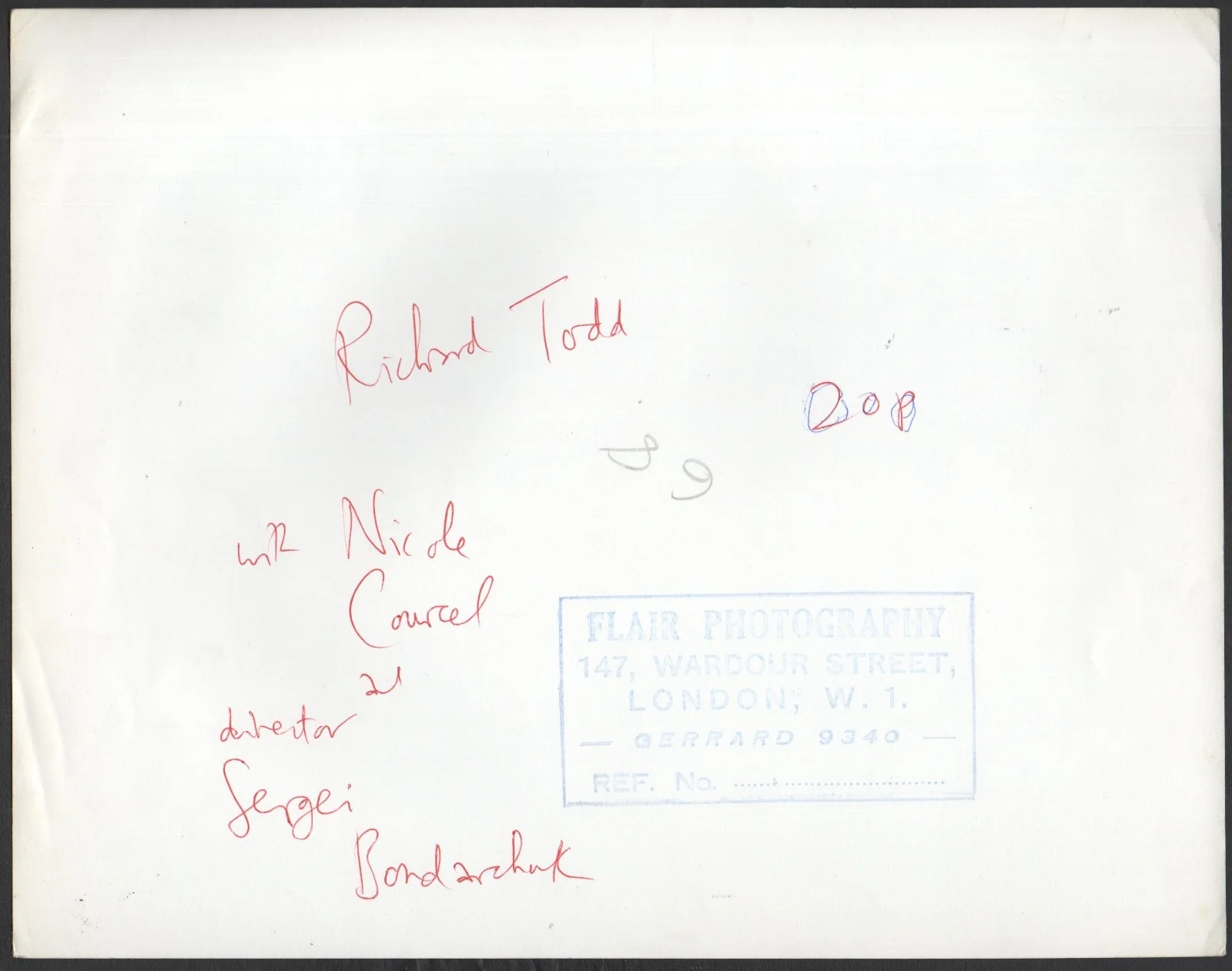 RICHARD TODD, NICOLE COURCEL & SERGEY BONDARCHUK 1960s Moscow STILL, изображение 2