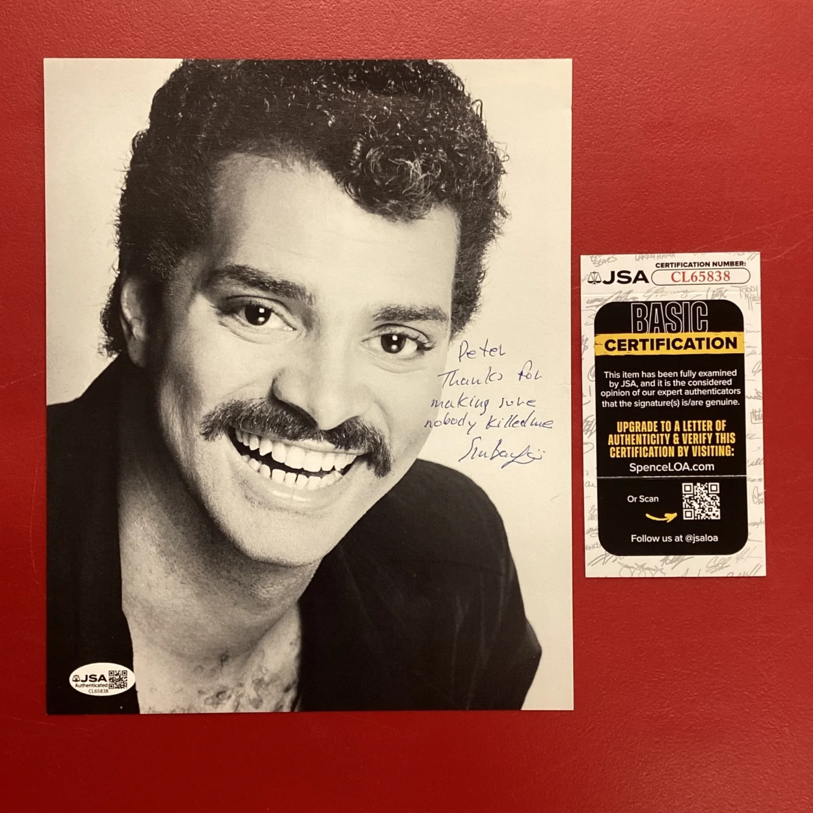 Sinbad — Sinbad 8x10 Signed Photo JSA Auto! (personalized) (thanks for making sure...)