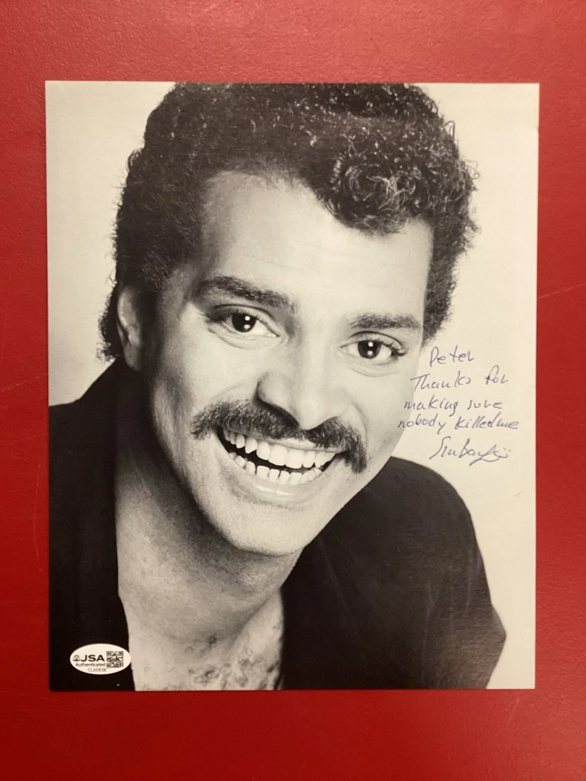 Sinbad — Sinbad 8x10 Signed Photo JSA Auto! (personalized) (thanks for making sure...), image 2
