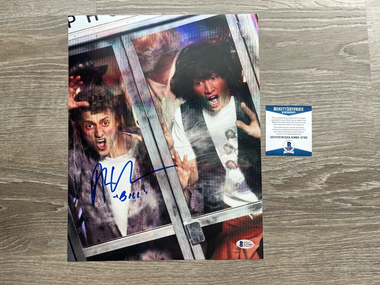 Alex Winter — Alex Winter Signed Bill & Ted 11x14 Photo Beckett COA Excellent Adventure
