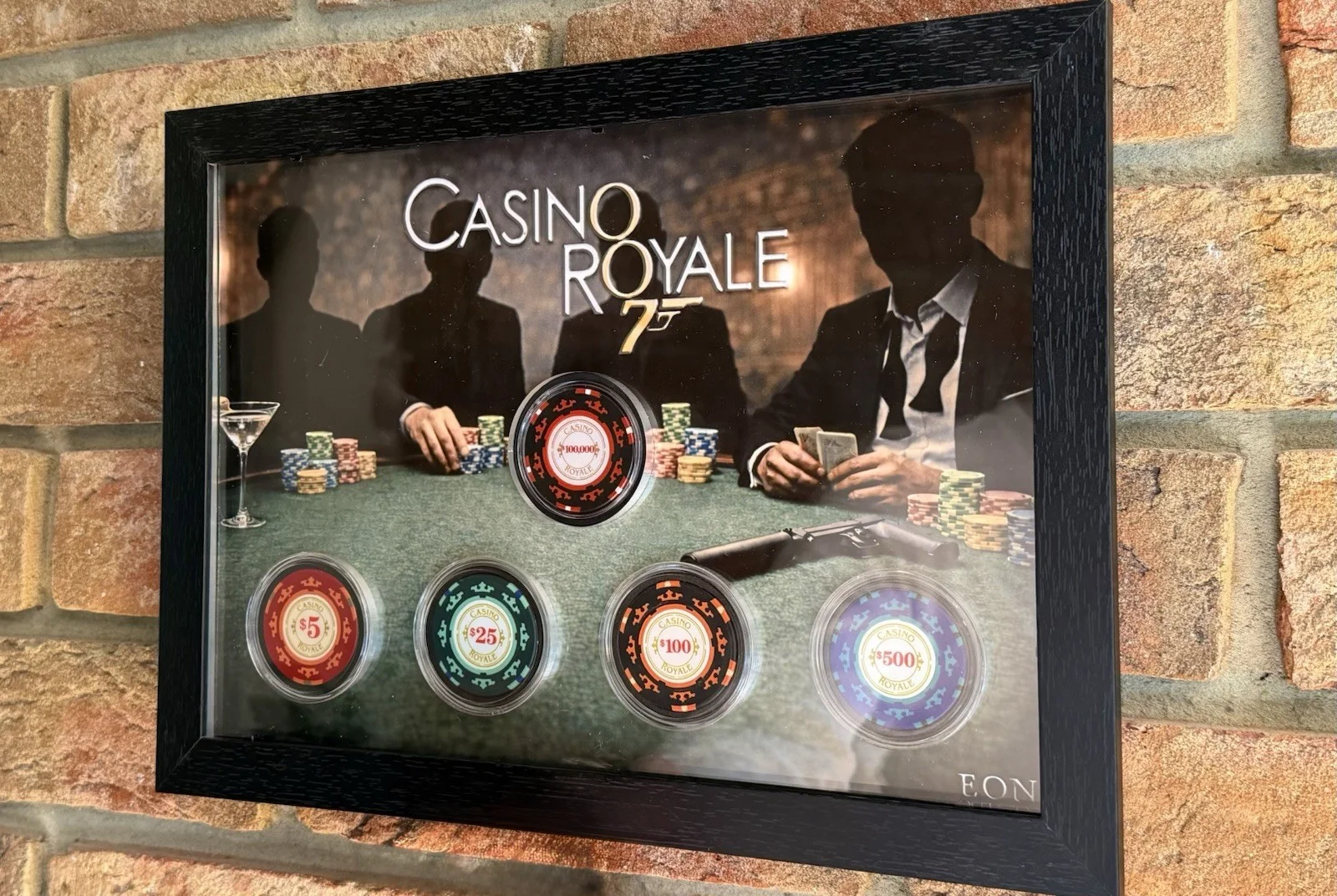 James Bond - Casino Royale 007 Poker Chip Framed Display – Excellent Condition, изображение 4