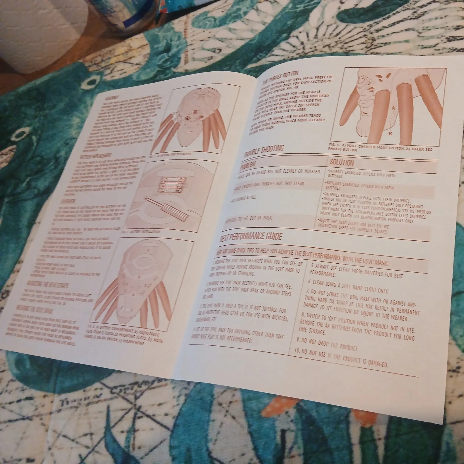 Doctor Who - Dalek Sec Voice Changer Mask Instruction Manual Sci-Fi Hard to Get, изображение 3