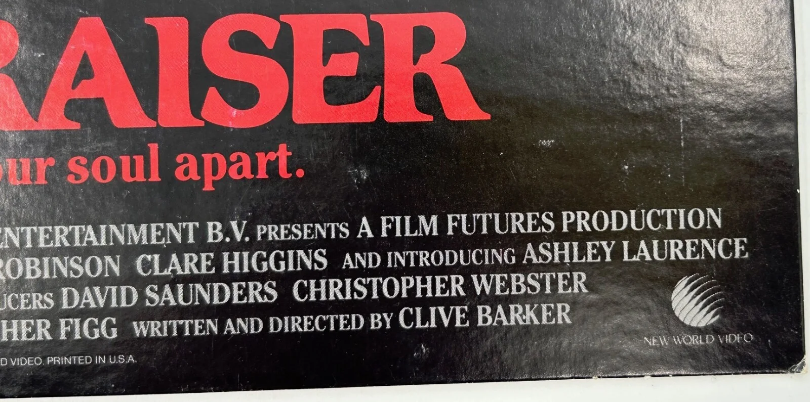 Doug Bradley — RARE!!! HELLRAISER 3D Video Store Cardboard Standee Hand Signed by Doug Bradley, image 4