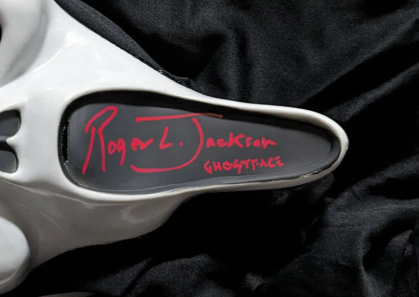 ROGER JACKSON Signed GHOSTFACE MASK Autograph SCREAM JSA COA, image 2
