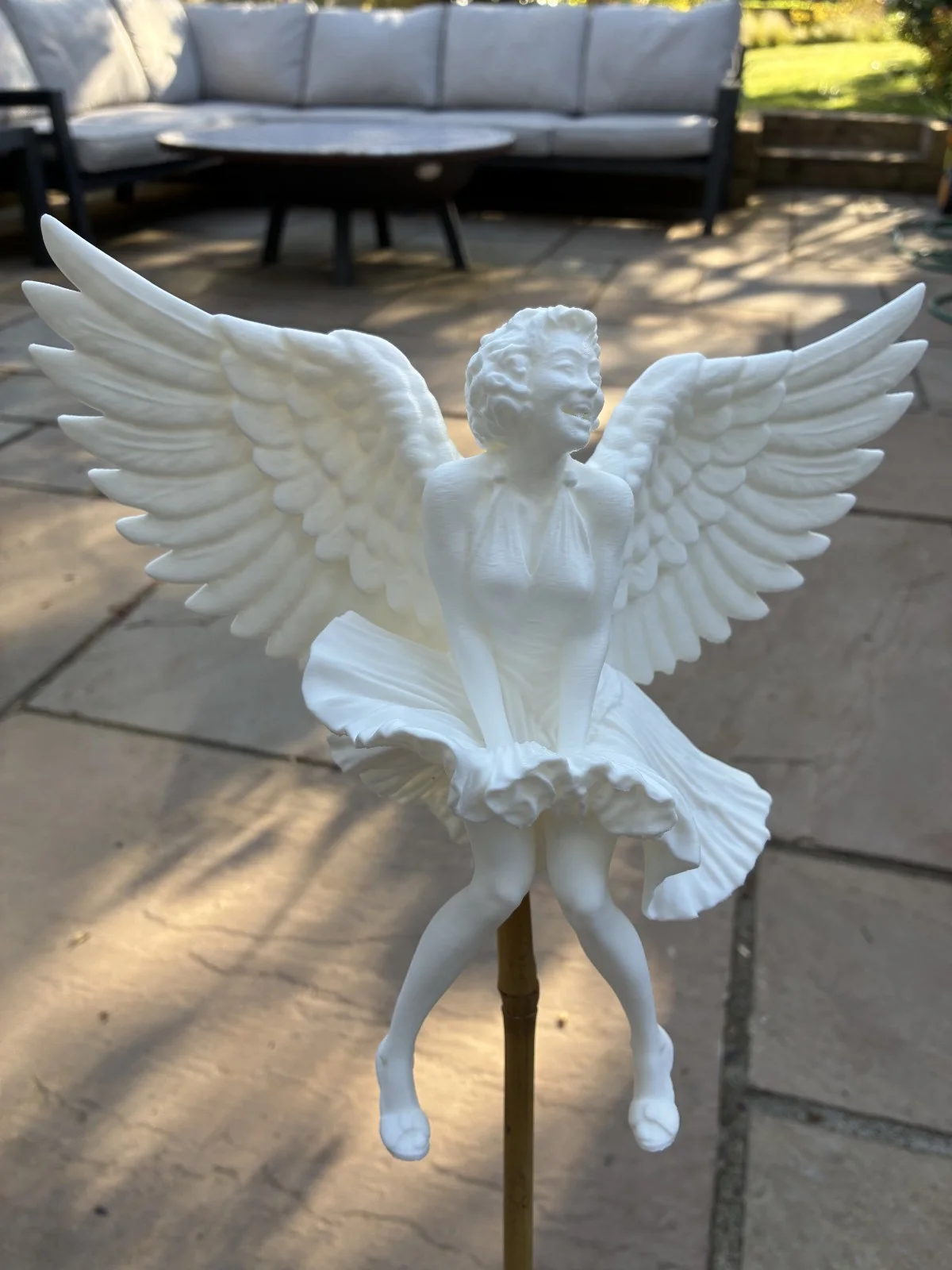 Marilyn Monroe Angel Christmas Tree Topper Vintage Hollywood DIY Paintable Figur, изображение 3