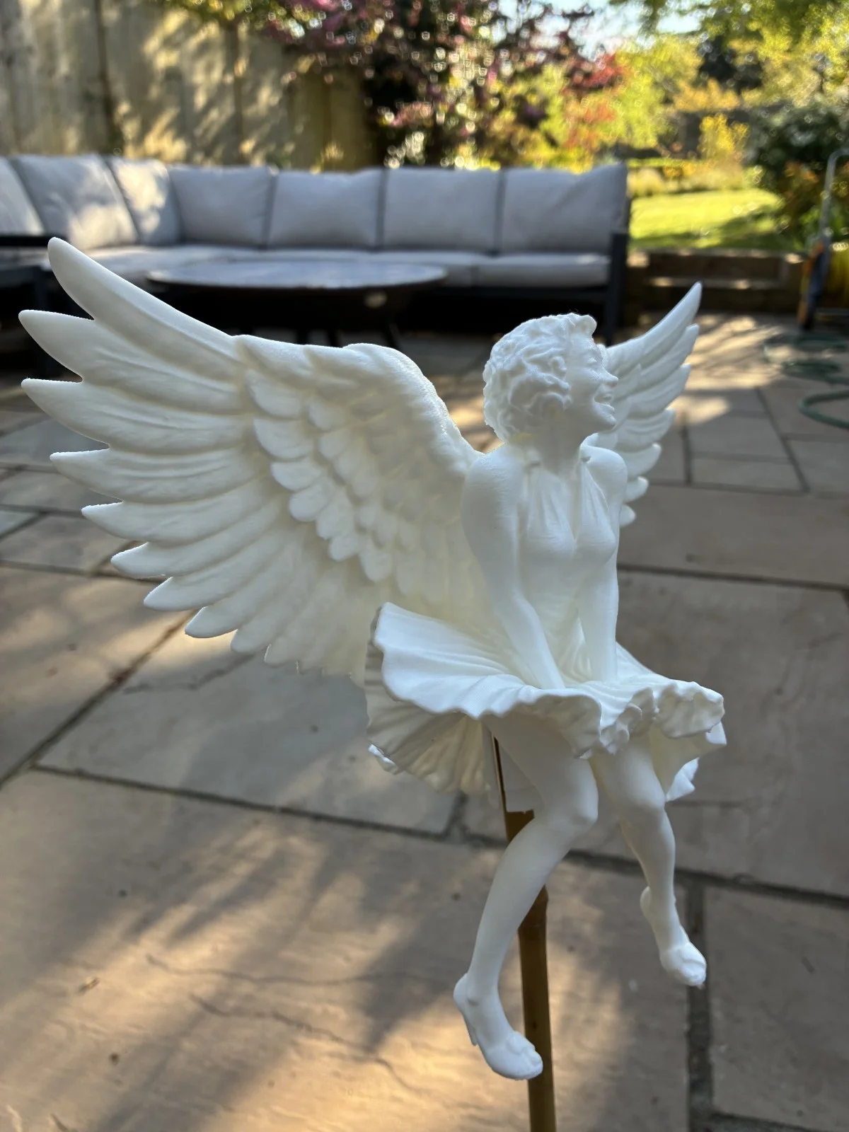 Marilyn Monroe Angel Christmas Tree Topper Vintage Hollywood DIY Paintable Figur, изображение 4