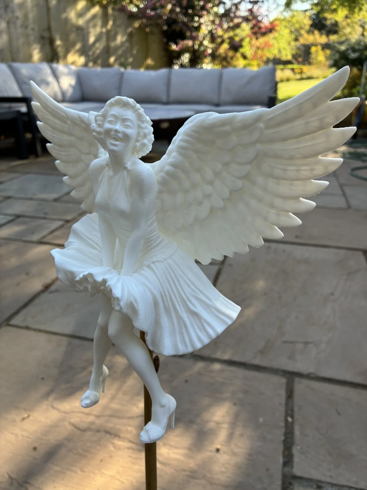 Marilyn Monroe Angel Christmas Tree Topper Vintage Hollywood DIY Paintable Figur, изображение 5