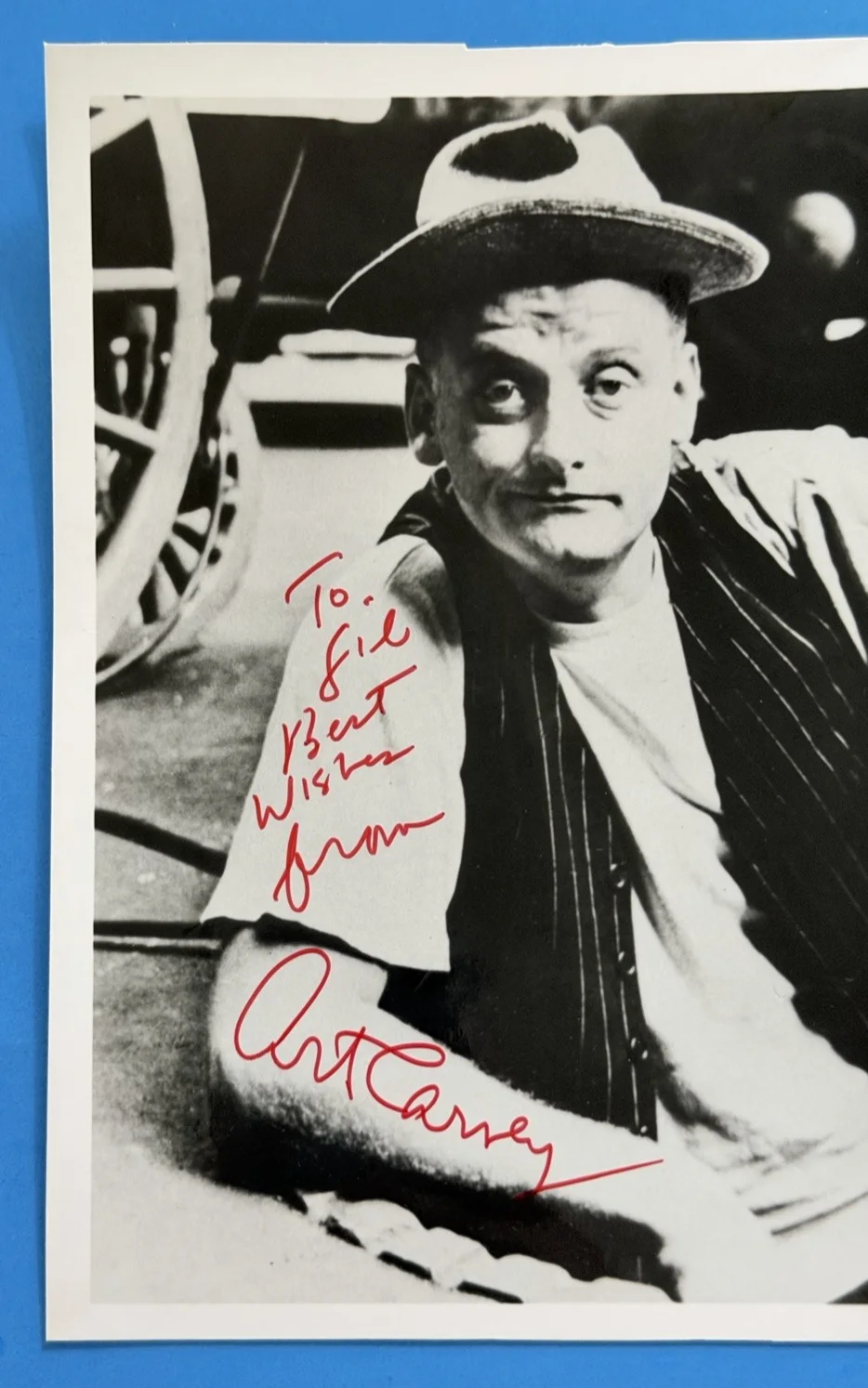 Art Carney — ART CARNEY ~ Signed/Autographed 8x10 B&W Photo ~ The Honeymooners ~ No COA, изображение 3