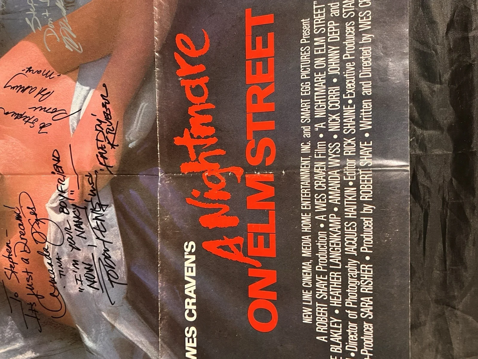 Robert Englund, Heather Lagenkamp, Amanda Wyss, Ronee Blakley — Nightmare On Elm Street 27x41 Original Movie Poster Multi Signed Autographs, image 5