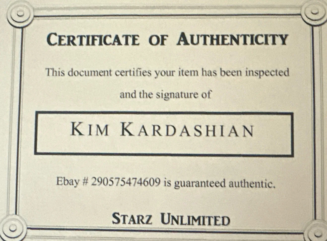 Kim Kardashian — Kim Kardashian signed 8x10 photo, image 3