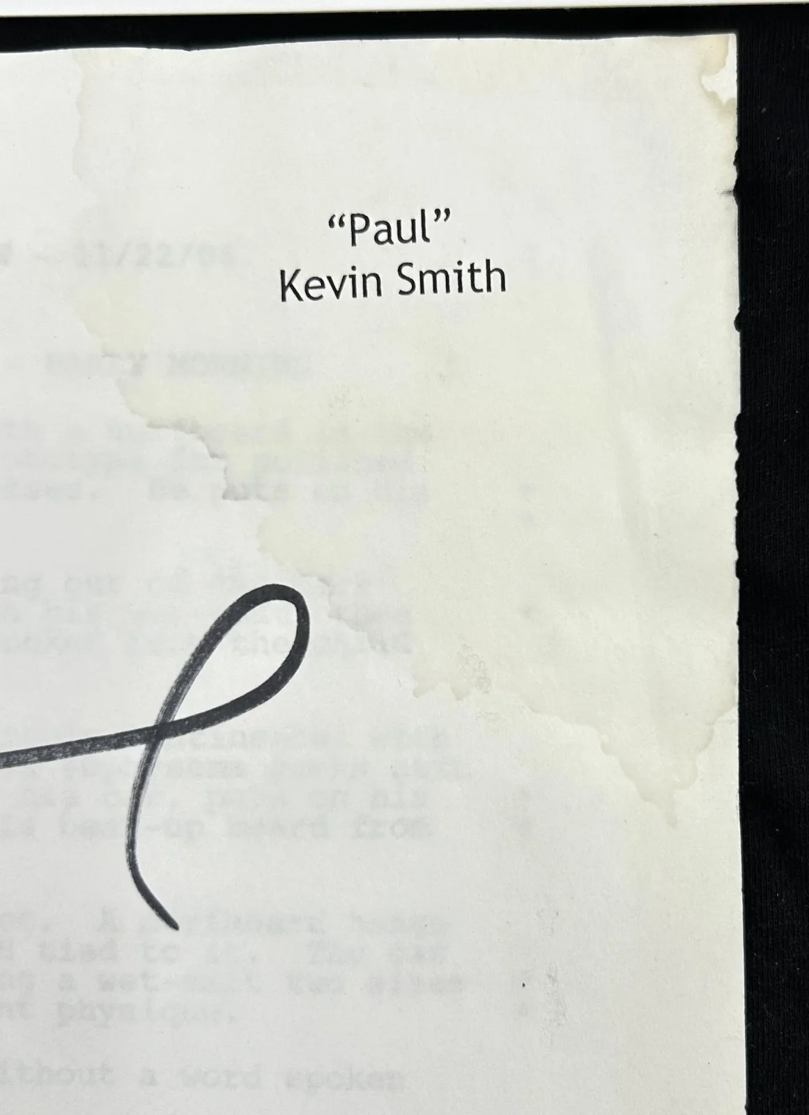Kevin Smith — KEVIN SMITH SIGNED MANCHILD Pilot TV Show Script w/ COA, image 3