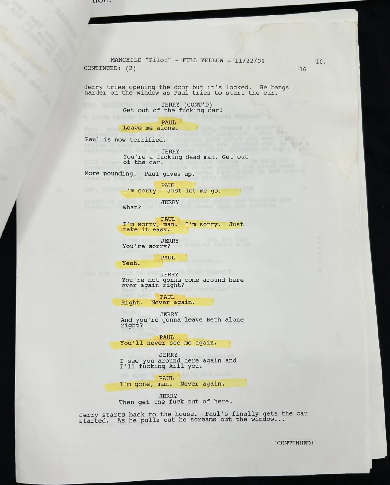 Kevin Smith — KEVIN SMITH SIGNED MANCHILD Pilot TV Show Script w/ COA, image 4