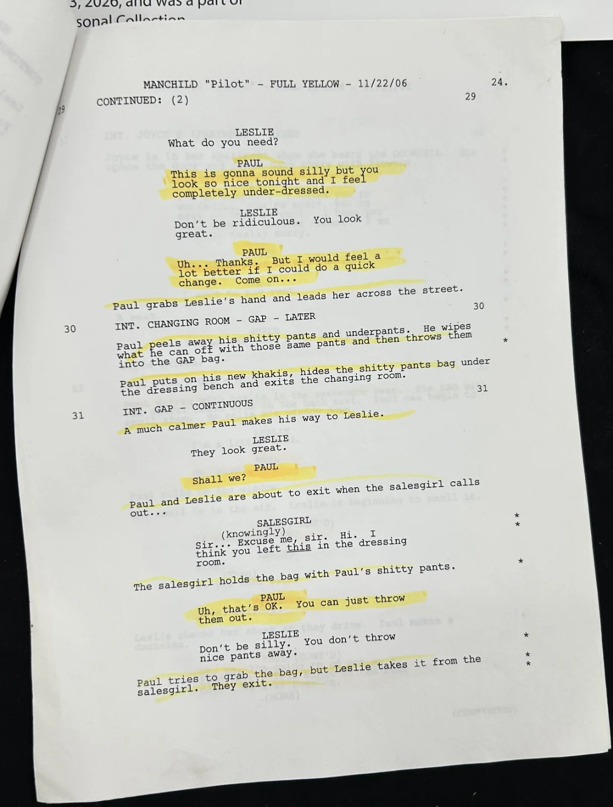 Kevin Smith — KEVIN SMITH SIGNED MANCHILD Pilot TV Show Script w/ COA, image 5