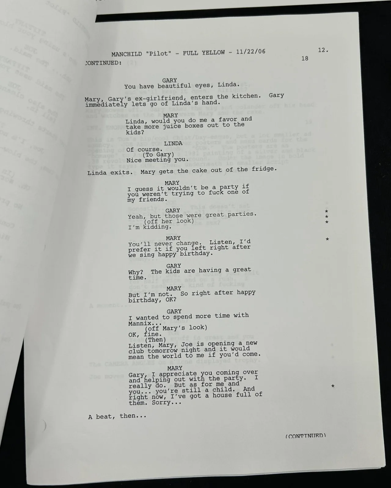 Kevin Smith — KEVIN SMITH SIGNED MANCHILD Pilot TV Show Script w/ COA, image 4