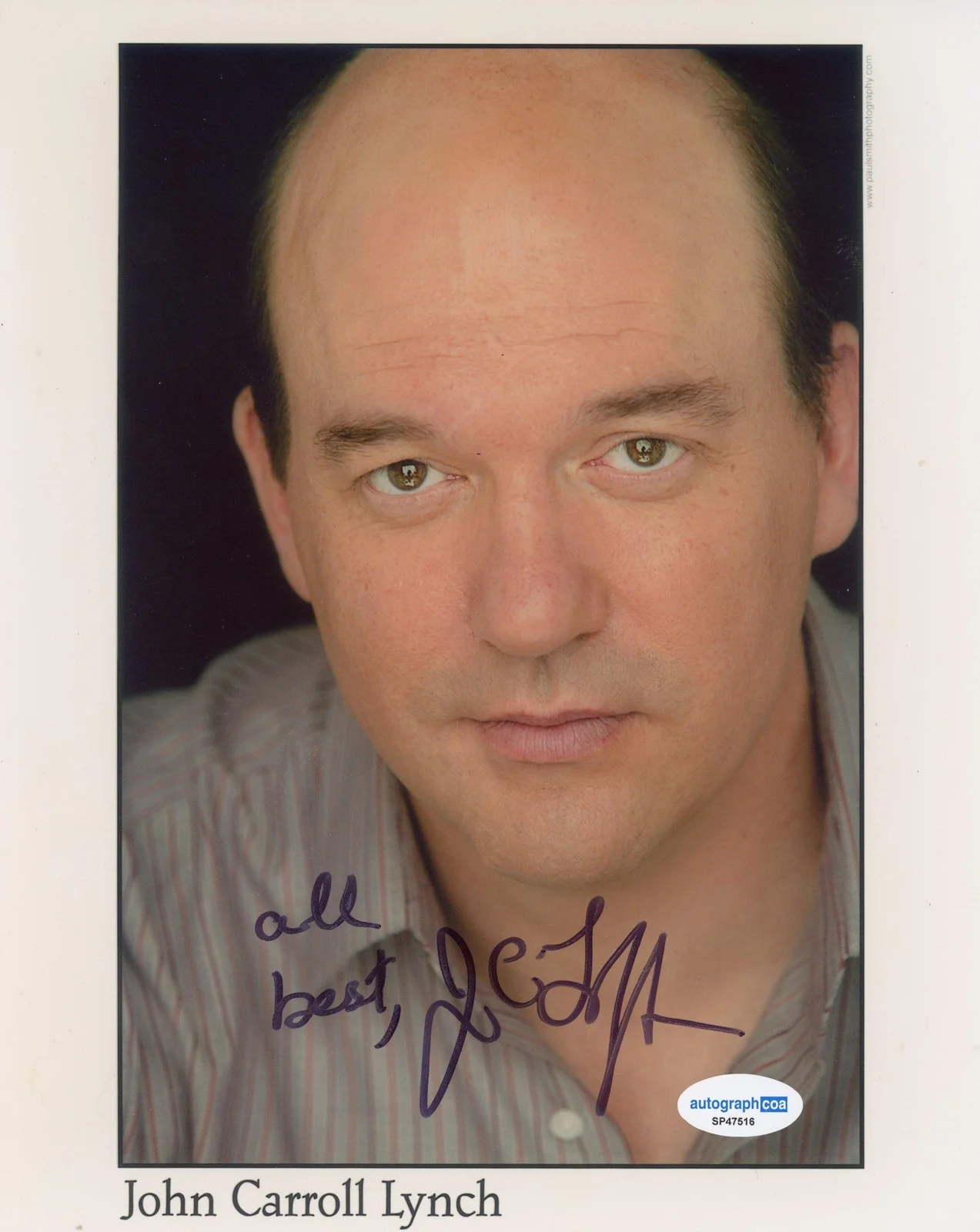 John Carroll Lynch — John Carroll Lynch "The Drew Carey Show" AUTOGRAPH Signed 8x10 Photo ACOA