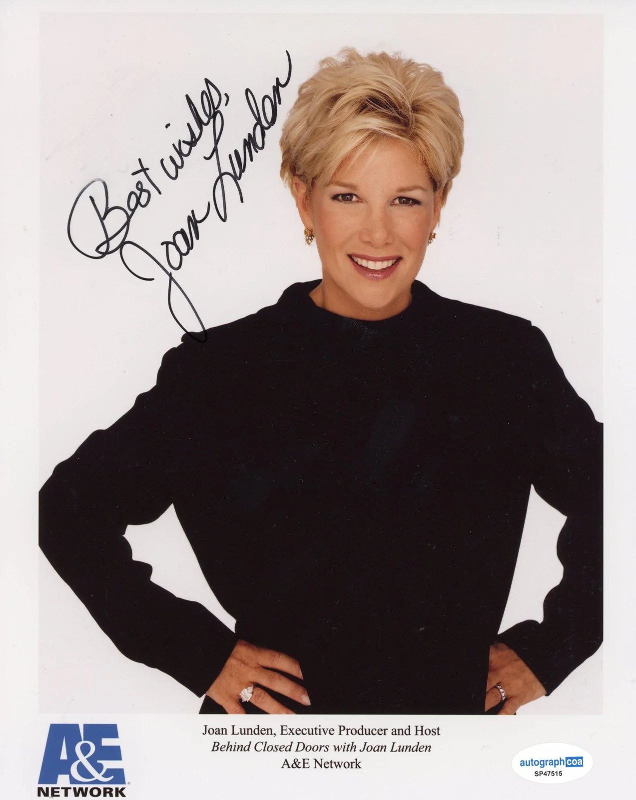 Joan Lunden — Joan Lunden "Behind Closed Doors" AUTOGRAPH Signed Autographed 8x10 Photo ACOA