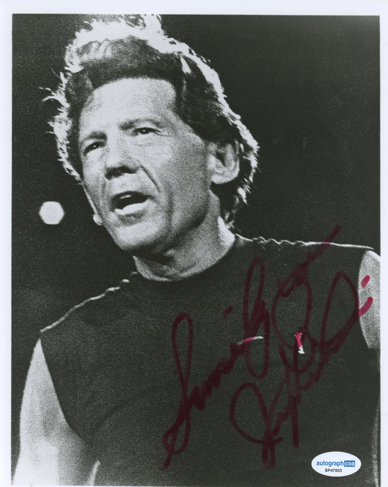 Jerry Lee Lewis — Jerry Lee Lewis "Great Balls of Fire" Singer AUTOGRAPH Signed 8x10 Photo ACOA