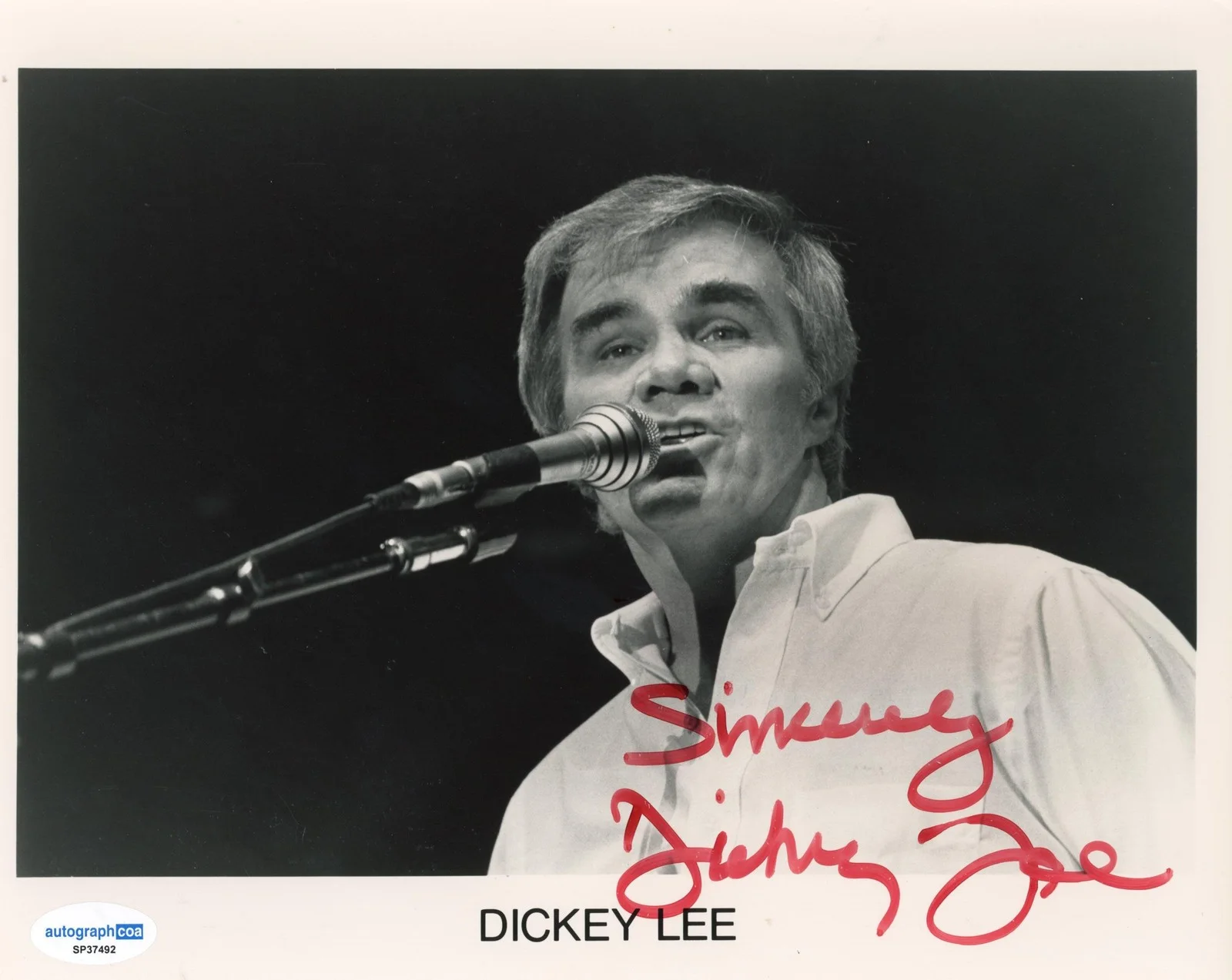 Dickey Lee — Dickey Lee "Patches" Country Singer AUTOGRAPH Signed Autographed 8x10 Photo ACOA, image 2