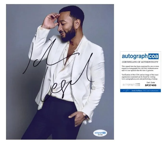 John Legend — John Legend "All of Me" Singer AUTOGRAPH Signed Autographed 8x10 Photo ACOA