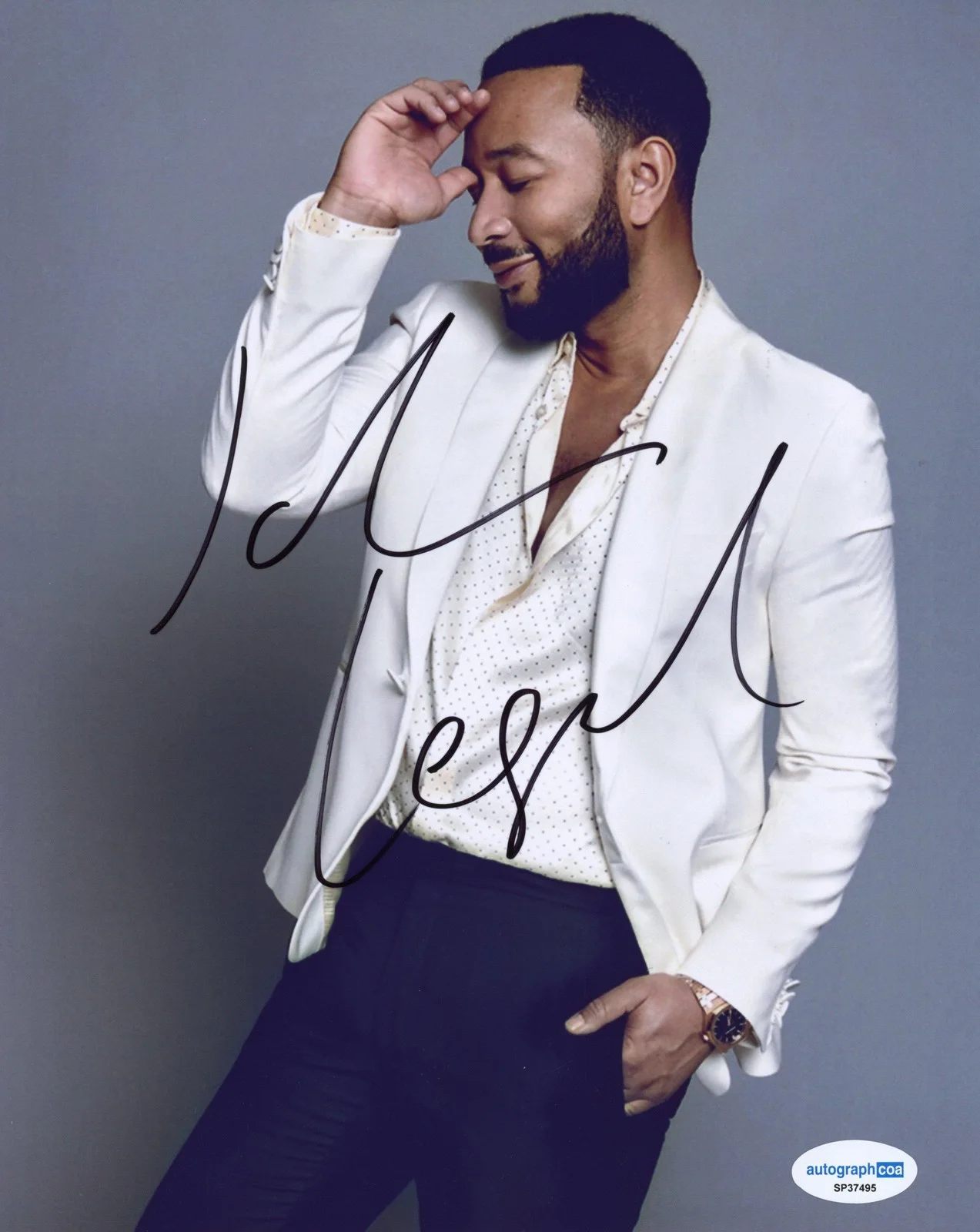 John Legend — John Legend "All of Me" Singer AUTOGRAPH Signed Autographed 8x10 Photo ACOA, изображение 2