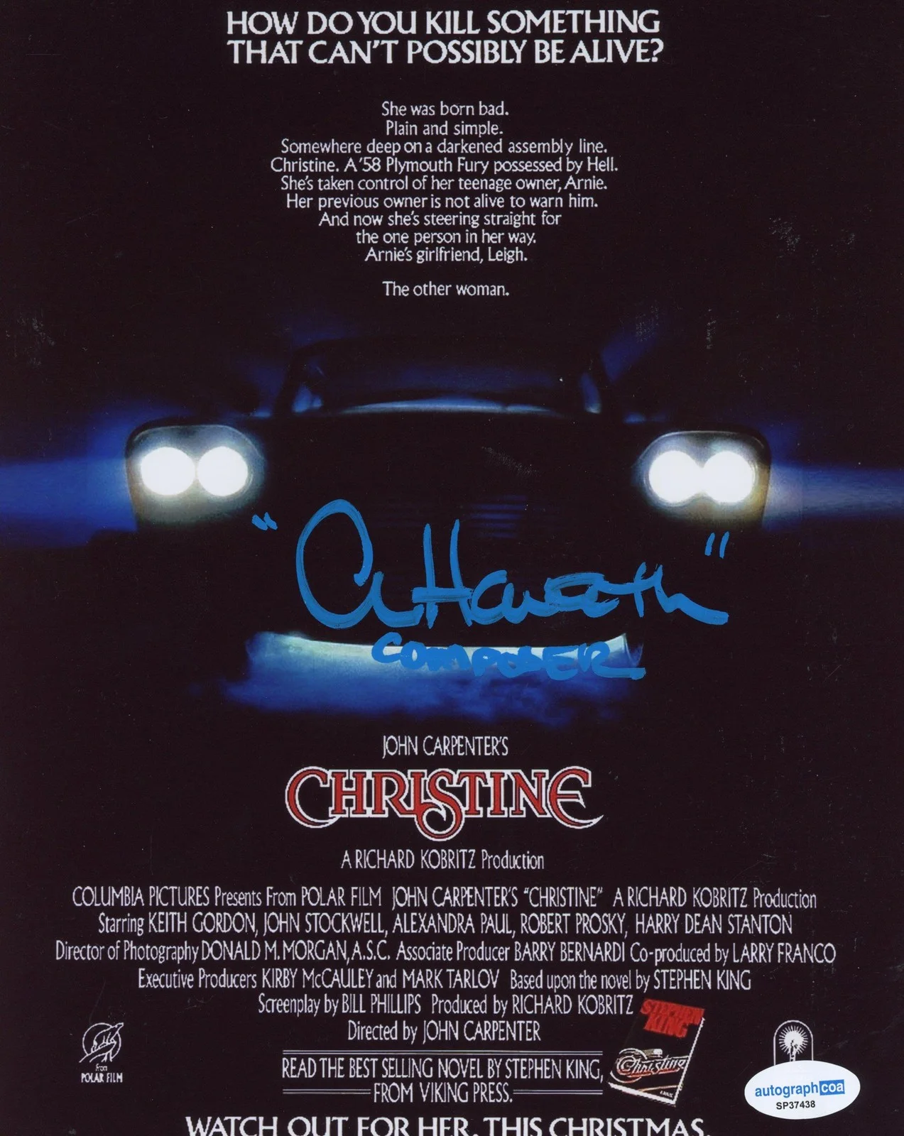 Alan Howarth — Alan Howarth "Christine" Composer AUTOGRAPH Signed Autographed 8x10 Photo ACOA, изображение 2
