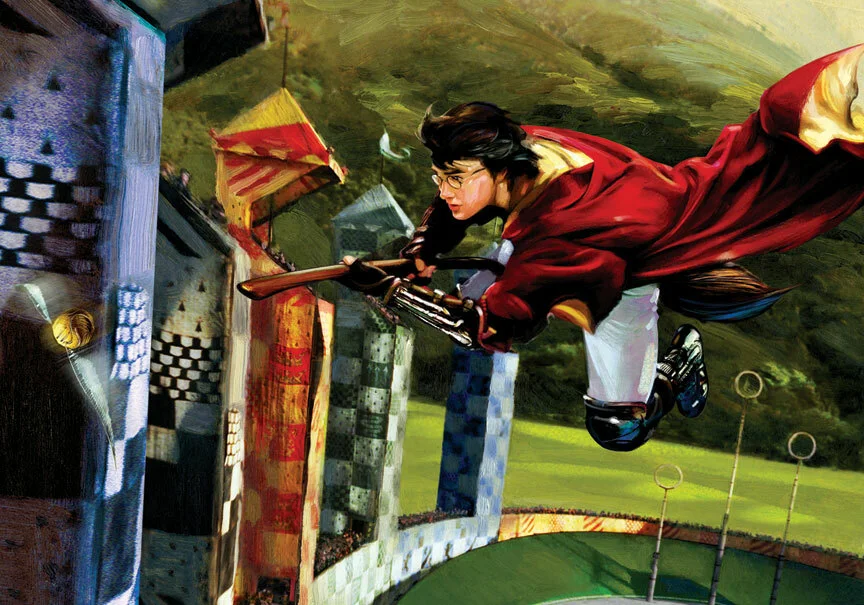 Jim Salvati — Harry Potter Golden Snitch Jim Salvati SIGNED Giclee on Canvas Limited Ed 100