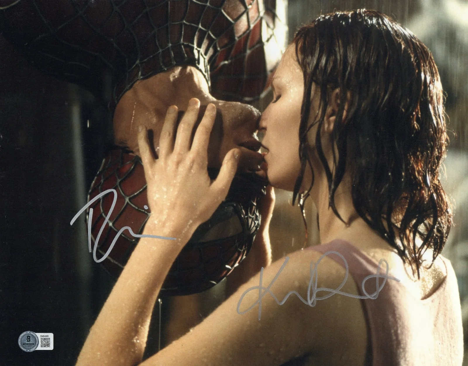 Tobey Maguire & Kirsten Dunst — Tobey Maguire Kirsten Dunst Signed Autograph Spider-Man 11x14 Photo Beckett BAS