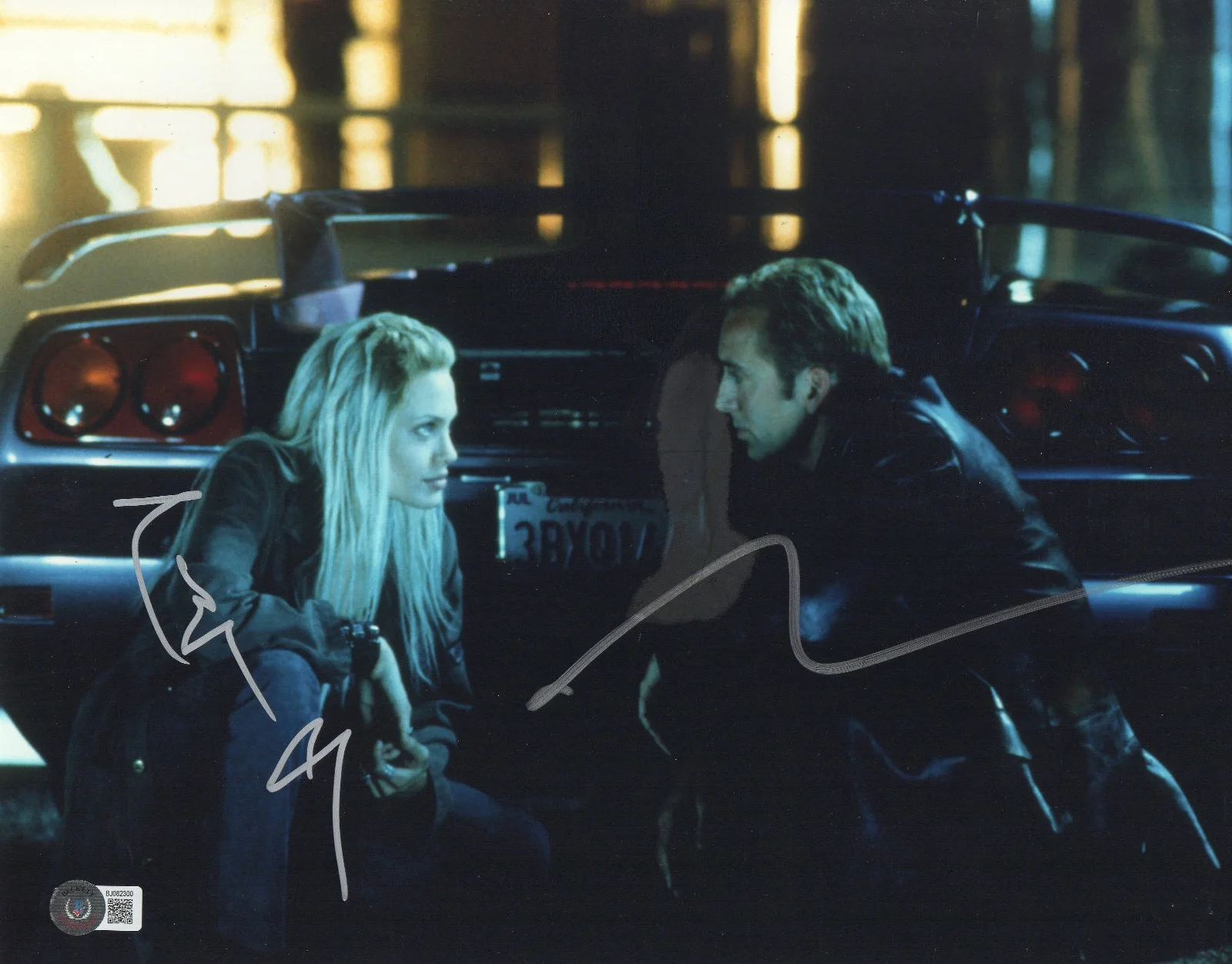Angelina Jolie & Nicolas Cage — Angelina Jolie Nicolas Cage Signed Auto Gone In 60 Seconds 11x14 Photo Beckett