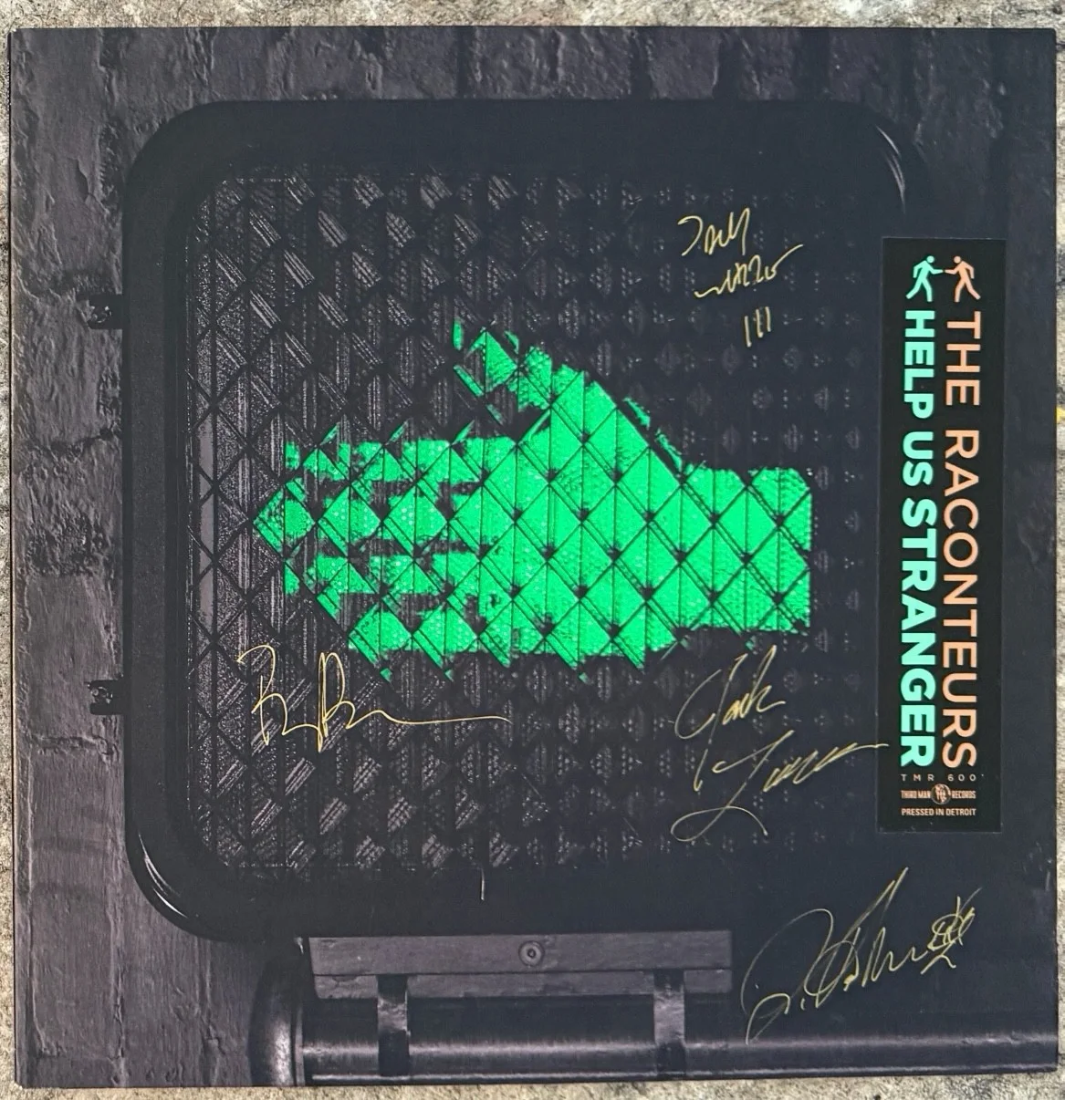 The Raconteurs :fully signed Help Us Stranger autographed Lp vinyl White Stripes, image 2