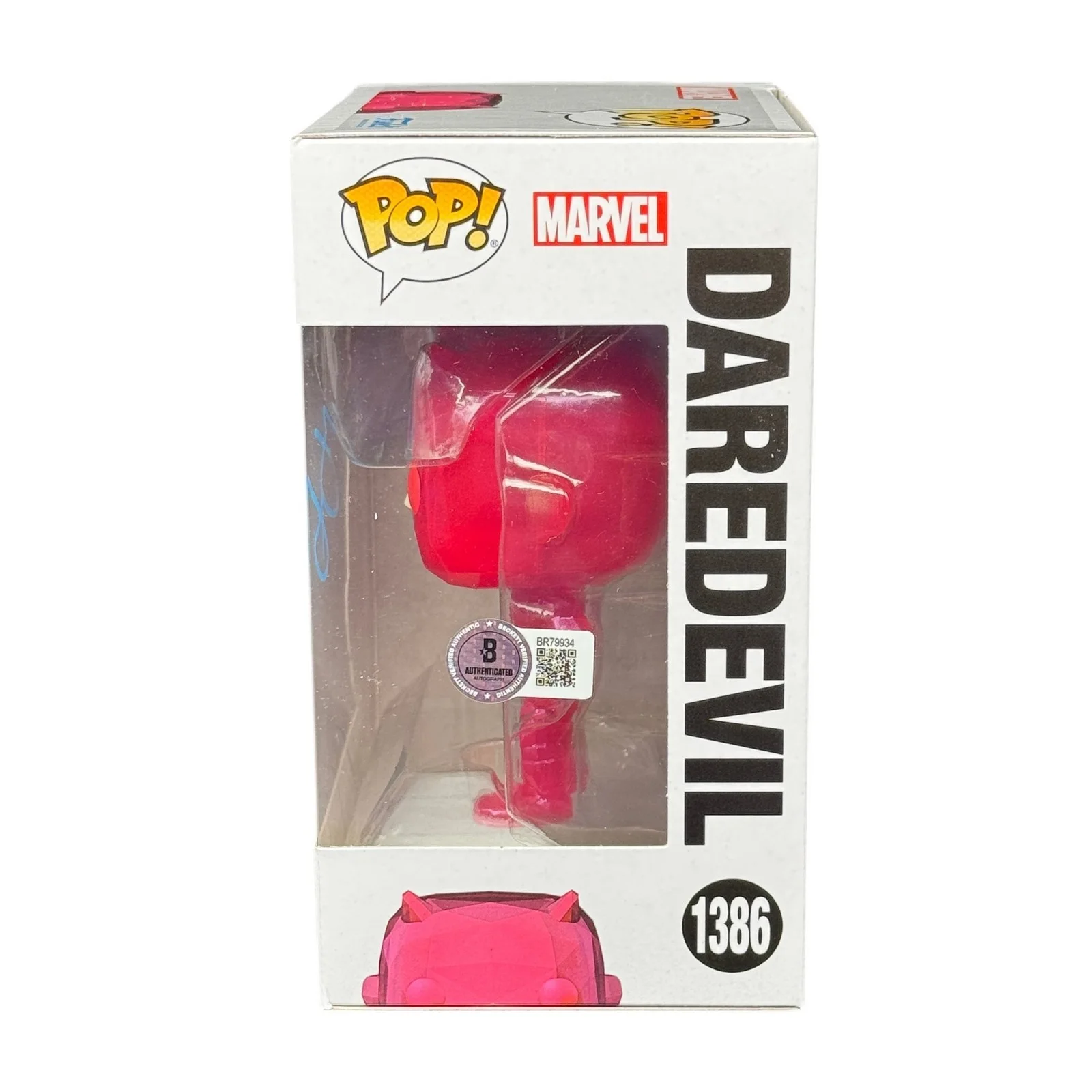 Ben Affleck — Ben Affleck Signed Marvel Daredevil Funko Pop 1386 Beckett Authentic Autograph, image 2