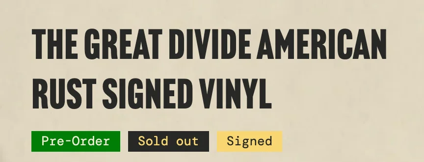 Noah Kahan — NOAH KAHAN SIGNED VINYL THE GREAT DIVIDE AMERICAN RUST LP PRESALE *NEW*, image 2