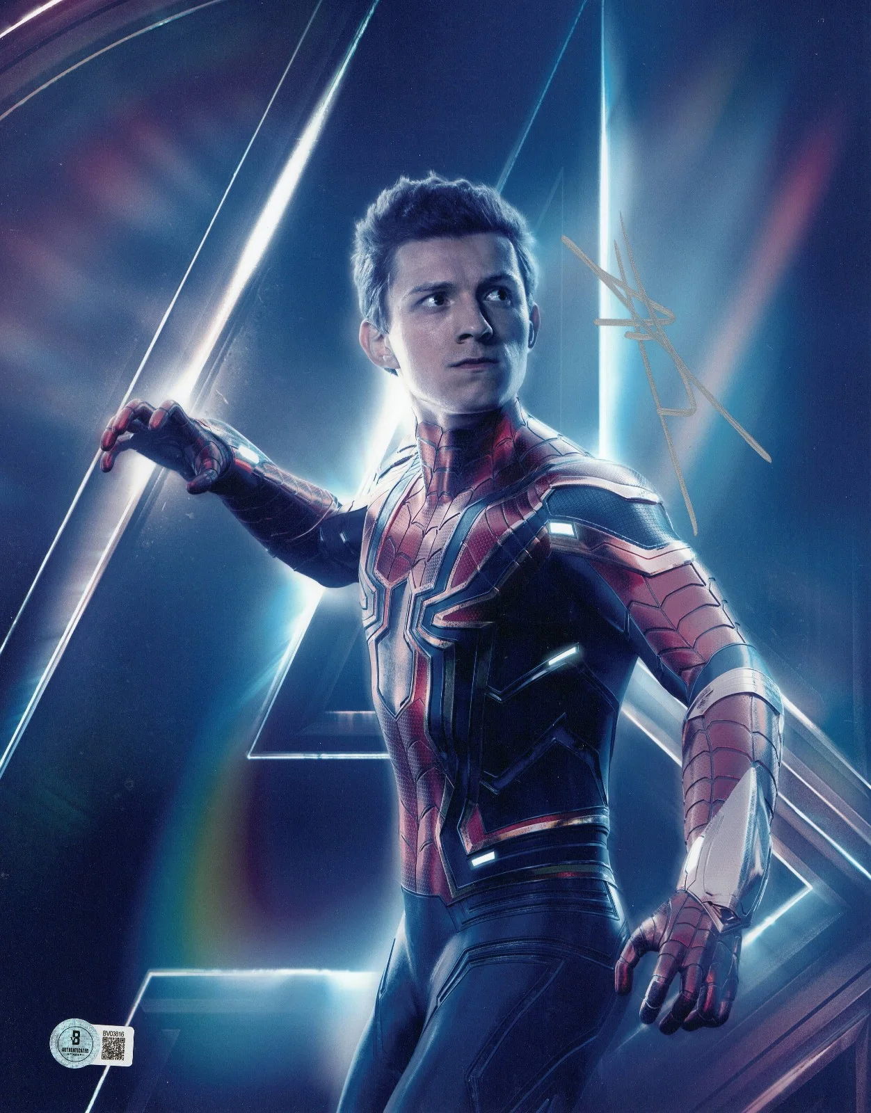 TOM HOLLAND — TOM HOLLAND SIGNED AUTOGRAPH SPIDER-MAN 11X14 PHOTO BECKETT BAS PETER PARKER