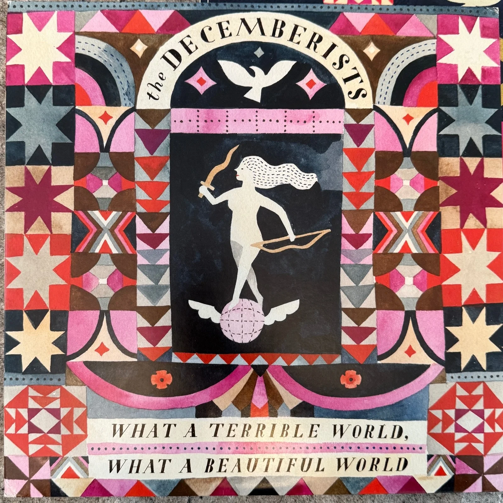 The Decemberists : signed What A Terrible Beautiful World autographed Lp vinyl, изображение 2