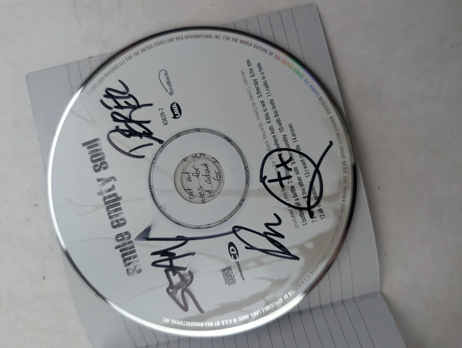 Smile Empty Soul Self-Titled - Signed CD Booklet & CD, image 3