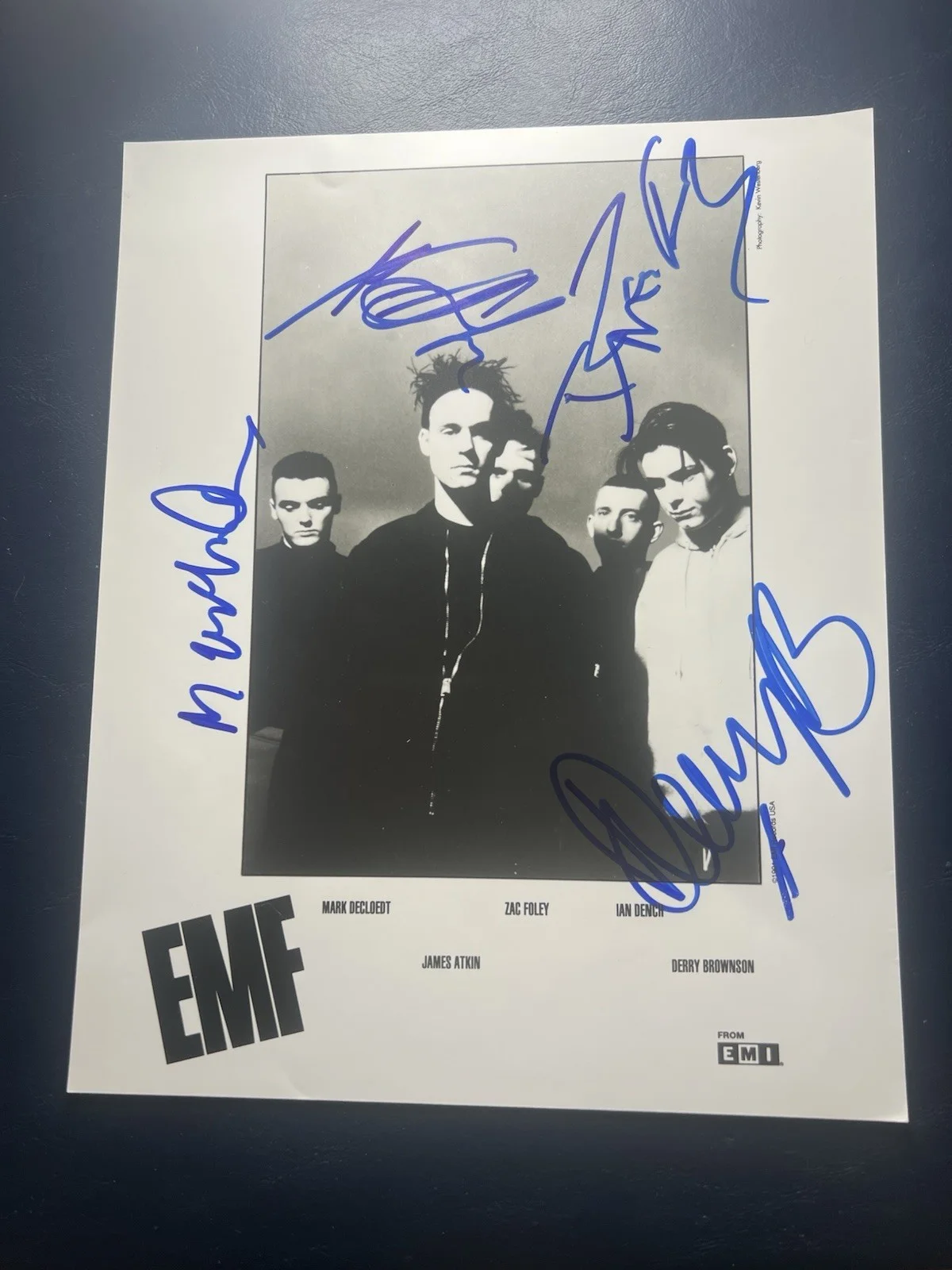 EMF the band 90's Signed Fully Signed Promo Photo - Epsom Mad Funkers, изображение 2