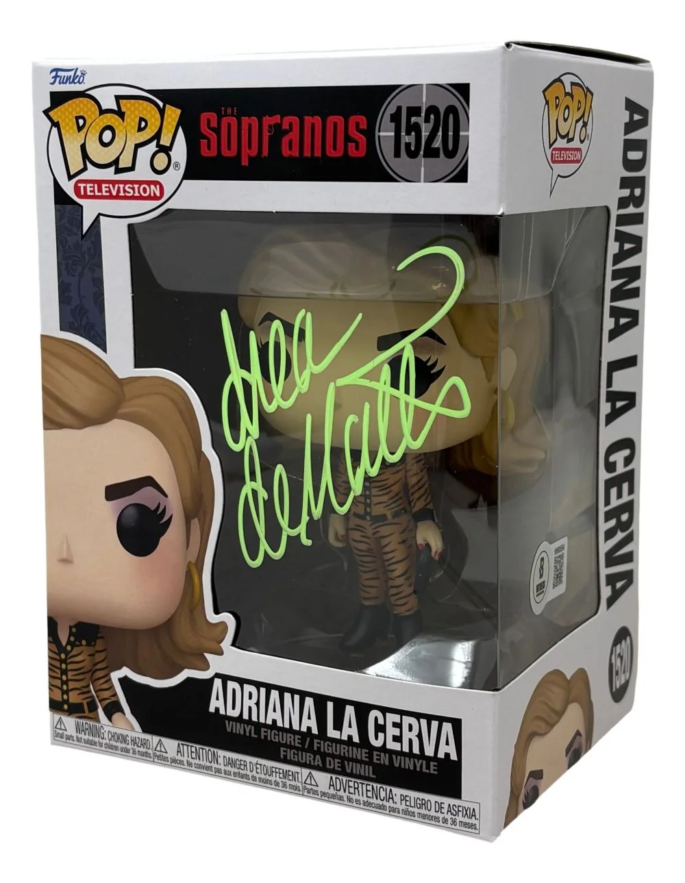Drea De Matteo — Drea De Matteo Signed The Sopranos Adriana La Cerva Funko Pop #1520 BAS