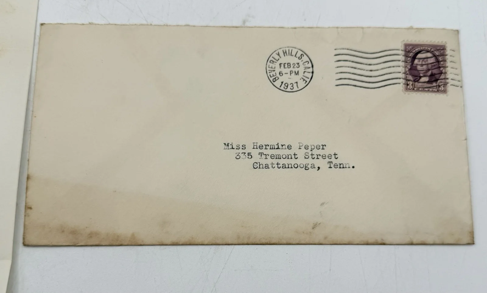 Gene Raymond — Gene Raymond 1937 Signed Letter w/Envelope Sent to My Grandmother., image 3