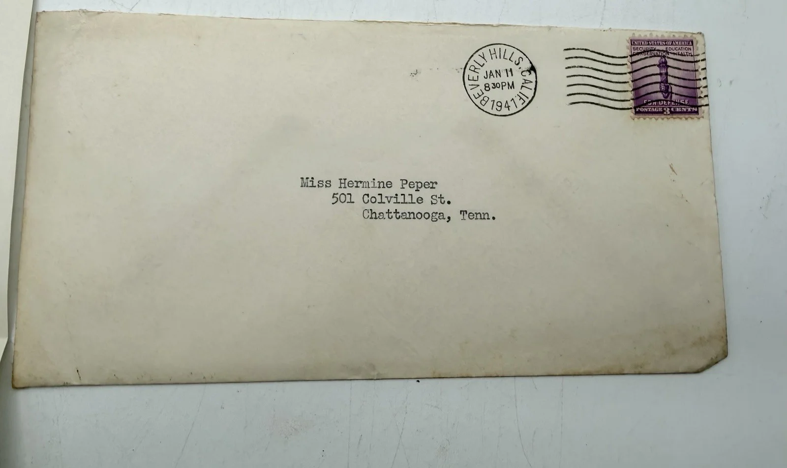 Nelson Eddy 1941 Signed Letter w/Envelope Sent to My Grandmother., изображение 3